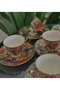 Ipek Triya Porcelain Hand-Painted 6-Piece Cup Set - 2