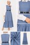 Vera Gölek Gift Belt Detailed Hijab Dress - 3