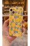 iPhone 13 Compatible Lemon Patterned Transparent Shock-Absorbing Clear Case with Camera Protection - 4