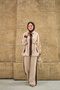 Women's Contrast Color Garnished Suit Cream - 2