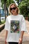 For the Love of Cats 9 Front Cat Printed White Oversize T-Shirt 100% Cotton Unisex Cat Lover Premium Design - 5