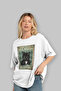 For the Love of Cats 105 Front Cat Printed White Oversize T-Shirt 100% Cotton Unisex Cat Lover Premium Design - 4