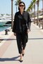 Women's Plus Size Double Breasted Blouse Trousers Set 100% Cotton Striped Woven Relaxed Fit Casual Modern