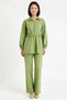 Women's Plus Size Linen Blend Shirt Pants Set Elastic Waist Long Sleeve Comfortable Casual Stylish - 4