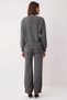 Women's Plus Size V-Neck Stone Detailed Sweater Trousers Set Double Plate Knitwear Comfortable Casual Modern - 5