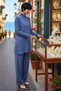 Women's Plus Size Turtleneck Long Sleeve Wide Leg Knitwear Set Slit Detailed Comfortable Casual Modern - 2