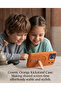 Magnetic Leather Phone Case with Foldable Kickstand for iPhone 17 Pro Max, Cosmic Orange - 3