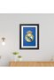Alayra Real Madrid FC 3D Textured Logo Poster Framed Painting With Black Frame (12 inches x 9inches) - 2