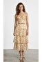Women's Floral Layered Skirt Etk02216 Beige - 2