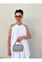 Women's Wavy Platinum Evening Dress Bag Portfolio Bag