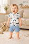 Baby Boy Set Car Patterned Shorts Set Cotton 2-Piece Summer Baby Set