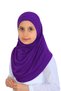 Girl's Ready-Made Headscarf Practical Combed Cotton Shawl Islamic Clothing - 3