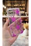 iPhone 11 Compatible Pink Star Patterned Transparent Shock-Absorbing Clear Case with Camera Protection - 3