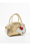 Clove Model Cat and Heart Charmli Gold Women's Hand and Shoulder Bag - 3
