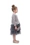 – Girls’ 2‑Piece Jacket & Tulle Skirt Party Set – Gray – 2Y to 8Y - 2