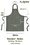 Kitchen Apron Set of 2 Stain-Resistant Water-Repellent Fabric Patternless Plain Water Green Gray One Pair of Kitchen Aprons - 4