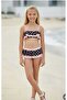 Polka Dot Strapless Mini Skirt Bikini Set - 2