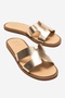 Biora Gold Genuine Leather Women's Slippers