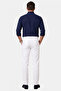 White Lycra Linen Textured Cotton Men's Trousers – Breathable Summer Modern Cut 2600705 - 5