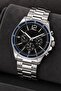 Silver Men's Wristwatch Metal Ipc Cord Navy Blue Dial