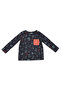 Navy Blue Cute Printed Boys' Cotton Long Sleeve Sweatshirt - 2