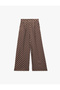 X Melis Ağazat - Viscose Fabric Pocketed Wide Leg Baggy Polka Dot Satin Trousers - 3