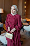 Burgundy Layered Evening Dress - 2