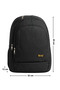 حقيبة ظهر مدرسية وعادية بثلاثة أقسام باللون الأسود - 4