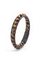 Men's Leather Bracelet with Tiger's Eye Natural Stone - 21 cm - 5
