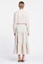 Women's Maxi Long Skirt Linen Blend Fabric Belted Waist Layered Flounce Cut Casual Comfortable Daily Wear - 5