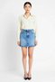 Women's Mini Denim Skirt Mid Waist 100% Cotton Rigid Woven Classic Cut Daily Casual Modern Stylish Comfortable - 4