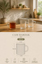 Hevy Striped Handle Heat Resistant Borosilicate Glass Coffee Tea Cup Set of 3 200 ml - 2