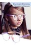 Kids Blue Light Blocking Glasses Anti Eyestrain Computer Gaming Eyewear UV400 Protection Lightweight TR90 Frame for Boys Girls Children Age 3-12 Clear Pink
