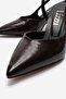 Women's Brown Pointed Toe Open Back 8 cm Goblet Heeled Shoes Hary - 4