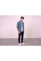 Red Class Men's Slim Fit Gabardine Long Sleeve Snap Button Shirt - Indigo & Black & Petrol Options 5 Colors - 2