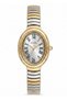Women's Silver Gold Metal Cord Oval Case White Dial Wristwatch with 2 Year Warranty