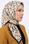 Women's White Floral Organic Cotton Soft Scarf