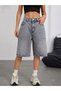 Women's Relaxed Fit Acid Wash Denim Shorts - 3