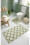 Royal Nordic 2-Piece 60X100 cm Latex Non-Slip Base Bath Mat Set Machine Washable Mat - 2