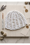 White Mesh Premium Knitted Bohemian Bandana Summer Stylish Knitwear Hat Beanie Beach - 2