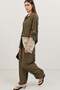Khaki Relax Fit Lyocell Women's Shirt - 3