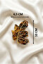 Brown Patterned Leaf Figured Latch Buckle - 2