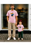 Father's Day Father-Child Combination Oversize T-Shirt 100% Cotton Printed T-Shirt (2 Pieces Must Be Ordered for Combination)