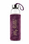 My Bottle Glass Flask with Plush Cover – Stylish Water Bottle with Carrying Strap