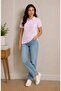 Women's Polo Collar Pique Fabric Buttoned Basic T-Shirt Casual Comfortable - Pink - 2