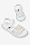Children's Unisex White Children's Stone Sandals - 4