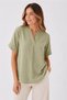 Short Sleeve Khaki Women's Blouse 26Y0209K1