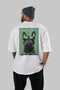 For Dog Lovers 35 White Oversize T-Shirt with Dog Print on the Back 100% Cotton Unisex Dog Lover Premium Design - 4