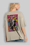 For Dog Lovers 28 Beige Oversize T-Shirt with Dog Print on the Back 100% Cotton Unisex Dog Lover Premium Design - 3