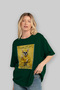 For Dog Lovers 62 Front Dog Printed Green Oversize T-Shirt 100% Cotton Unisex Dog Lover Premium Design - 4